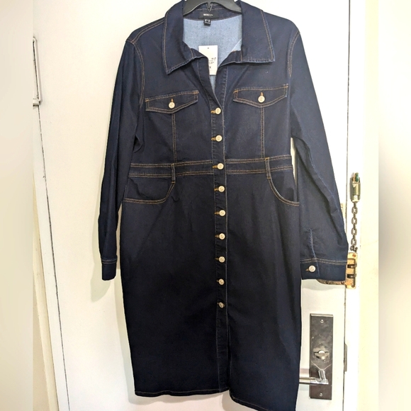 Forever 21 Plus Size Denim Jean Dress - 3X - Picture 7 of 8
